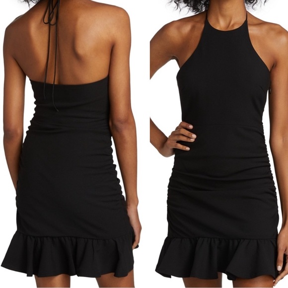 Cinq a Sept Willa Halter Neck Ruffle Dress - Picture 1 of 9